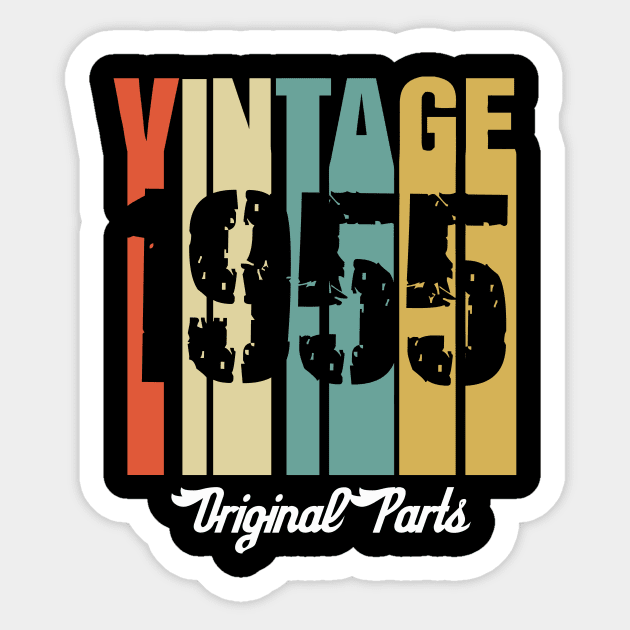 Vintage 1955 Original Parts Retro Vintage Birthday Gifts 65s Sticker by nzbworld